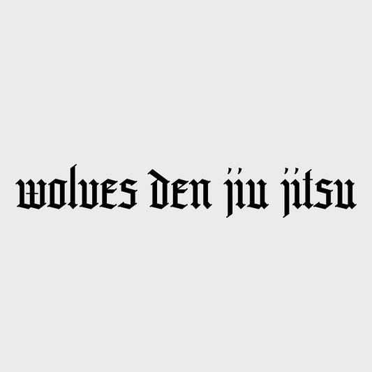 Wolves Den Jiu Jitsu Black Sticker