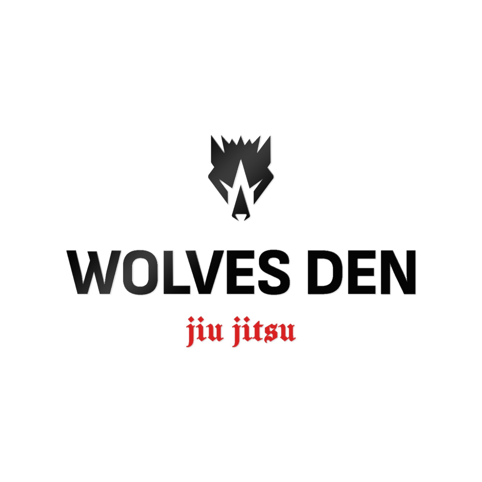 Wolves Den Jiu Jitsu Dark Vertical Sticker