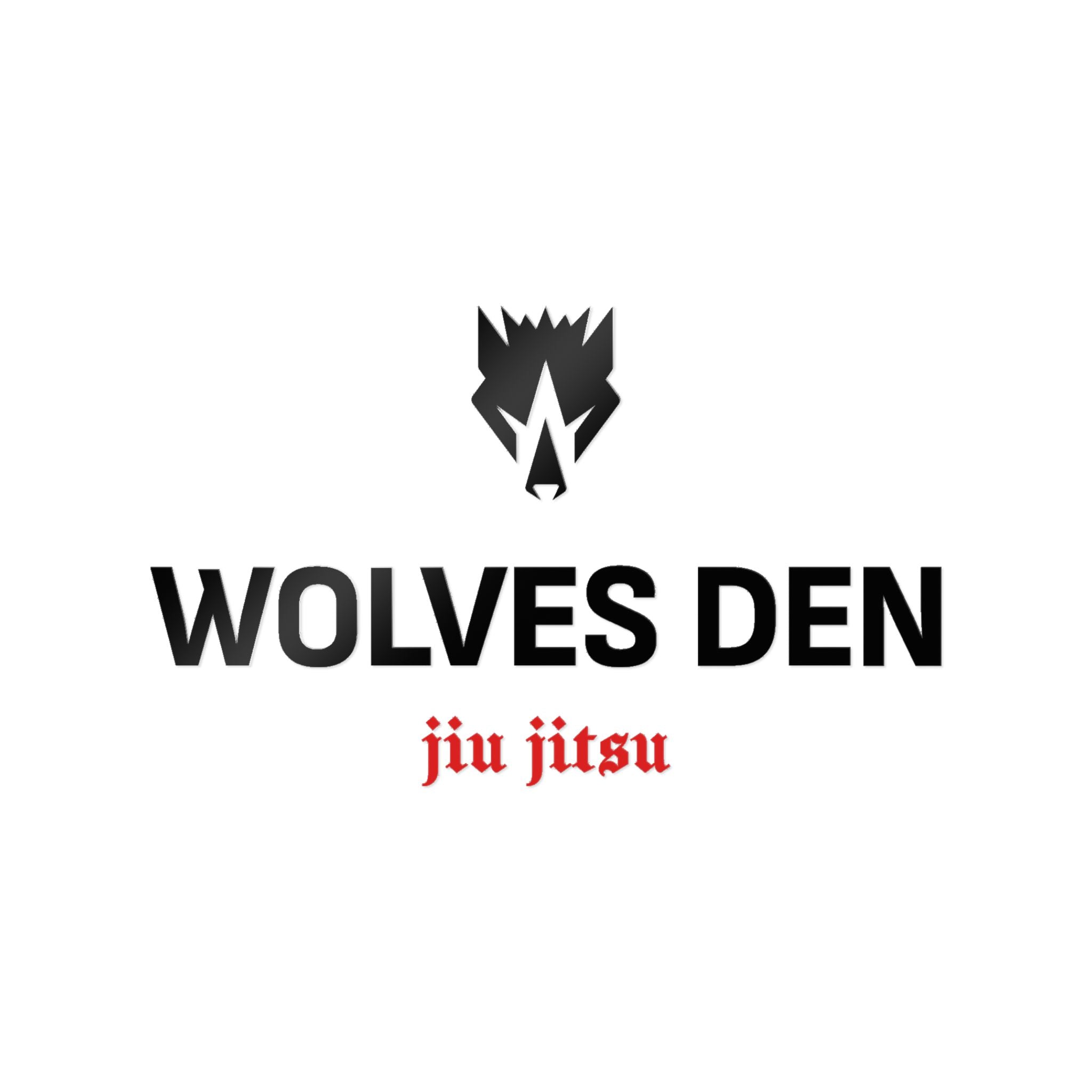 Wolves Den Jiu Jitsu Dark Vertical Sticker