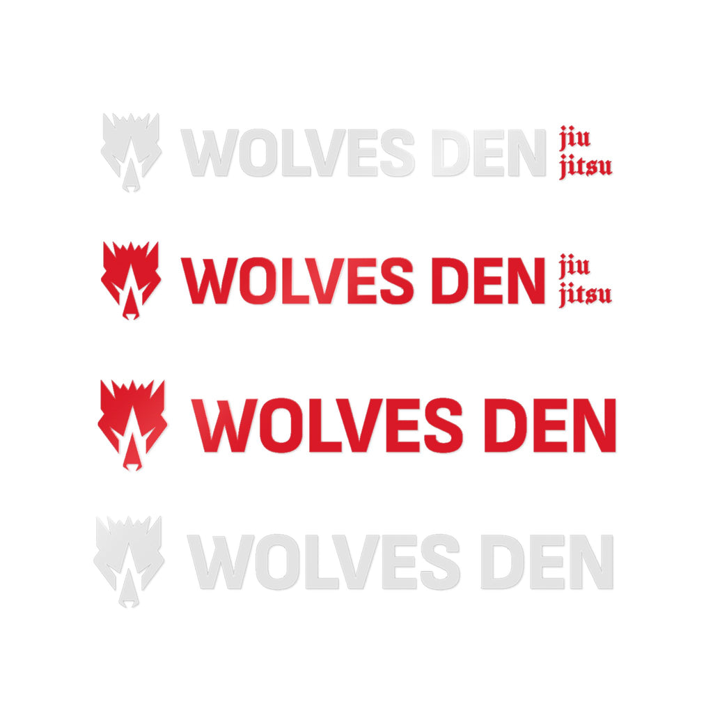 Wolves Den Jiu Jitsu Light Horizontal Sticker Set