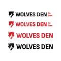 Wolves Den Jiu Jitsu Dark Horizontal Sticker Set
